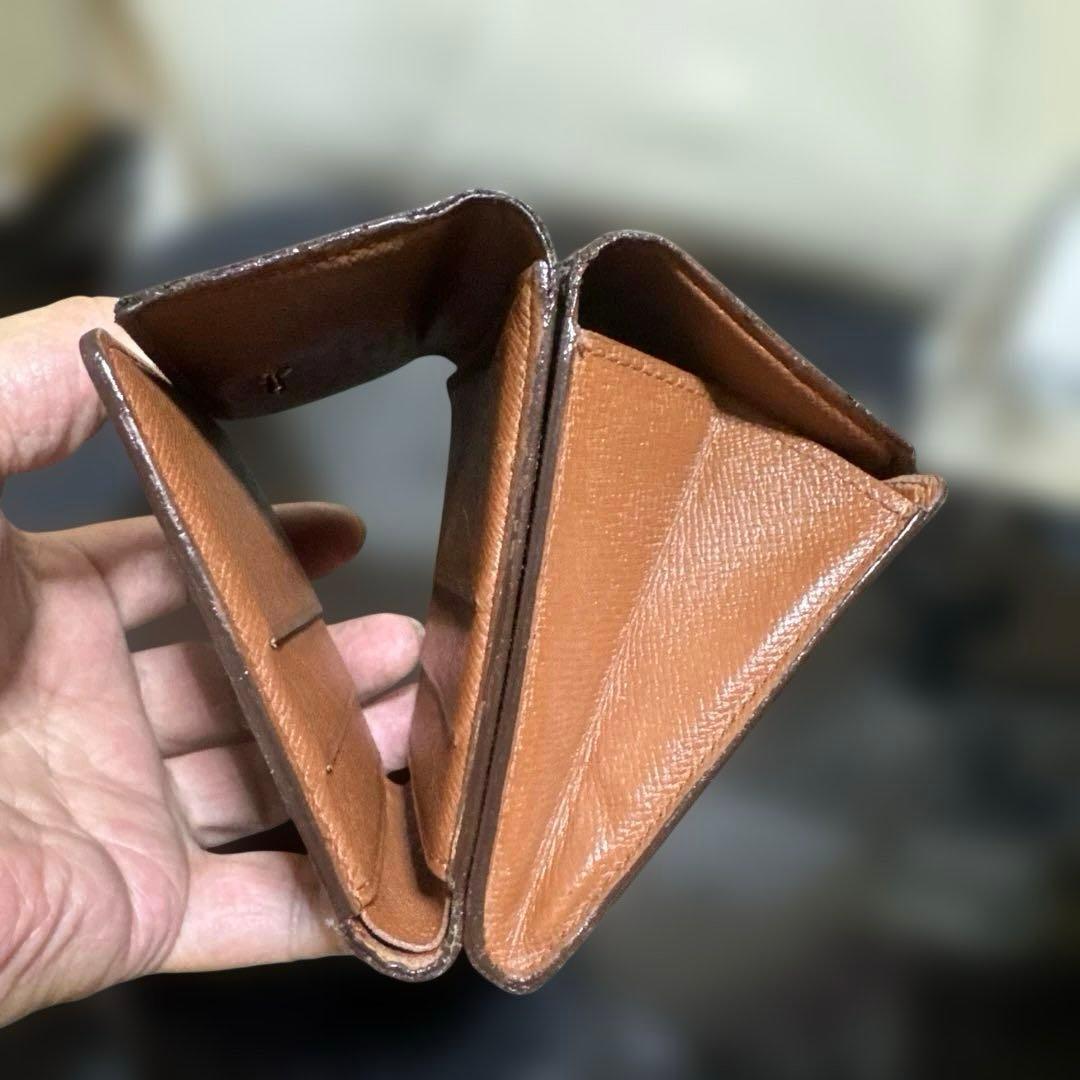 14☆良品☆シンメトリーType♪モノグラム Wホック折財布