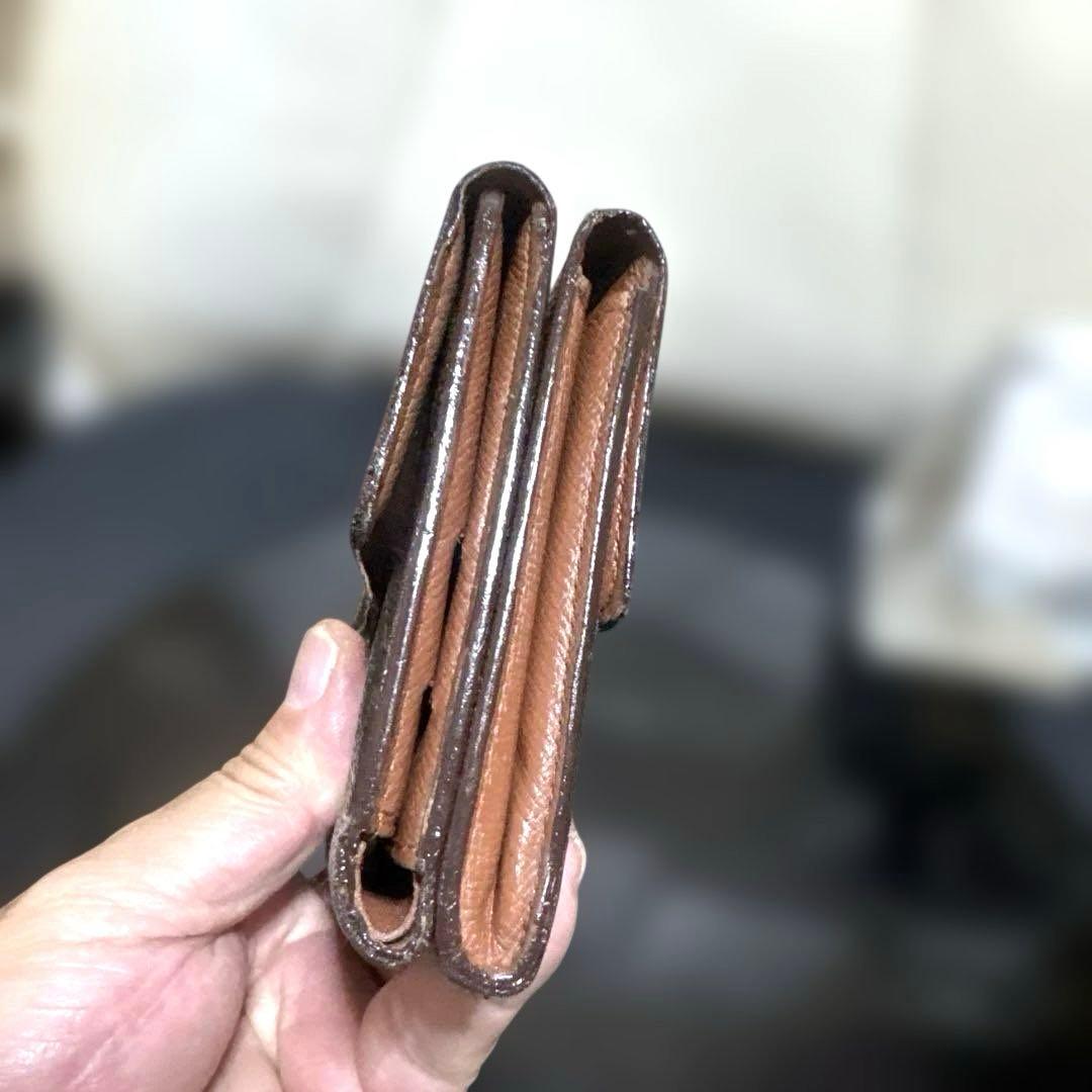 14☆良品☆シンメトリーType♪モノグラム Wホック折財布
