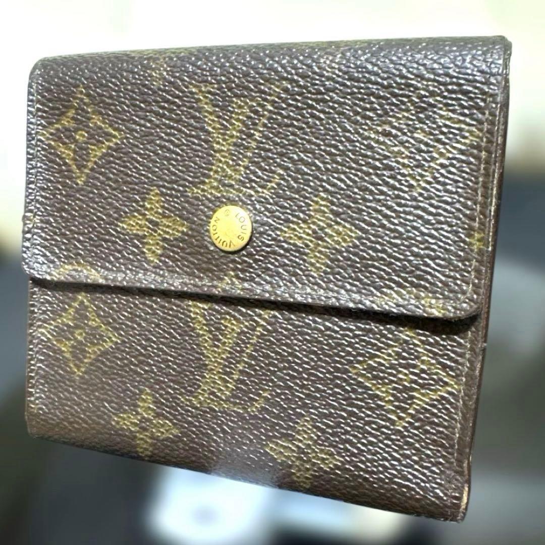 14☆良品☆シンメトリーType♪モノグラム Wホック折財布