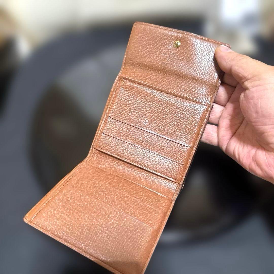 14☆良品☆シンメトリーType♪モノグラム Wホック折財布