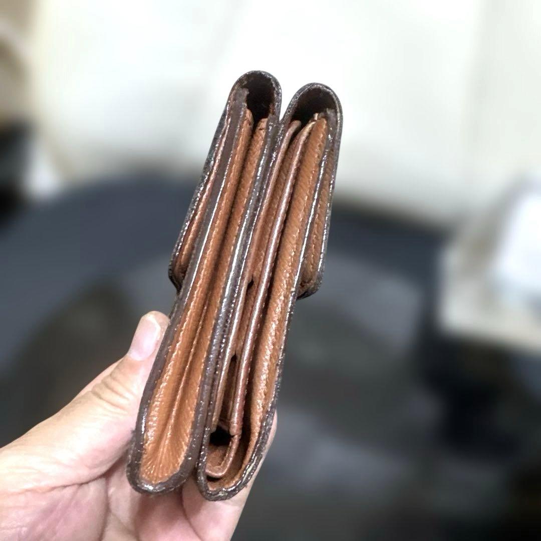14☆良品☆シンメトリーType♪モノグラム Wホック折財布