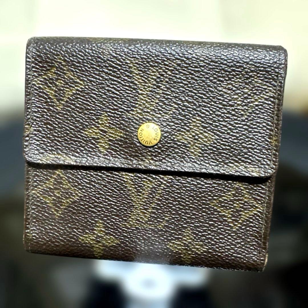 14☆良品☆シンメトリーType♪モノグラム Wホック折財布