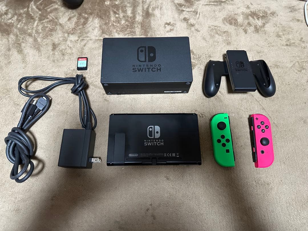 Nintendo Switch 本体 グリーン・ピンク 箱無し