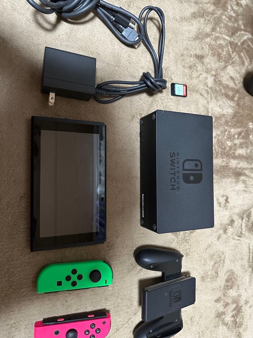 Nintendo Switch 本体 グリーン・ピンク 箱無し