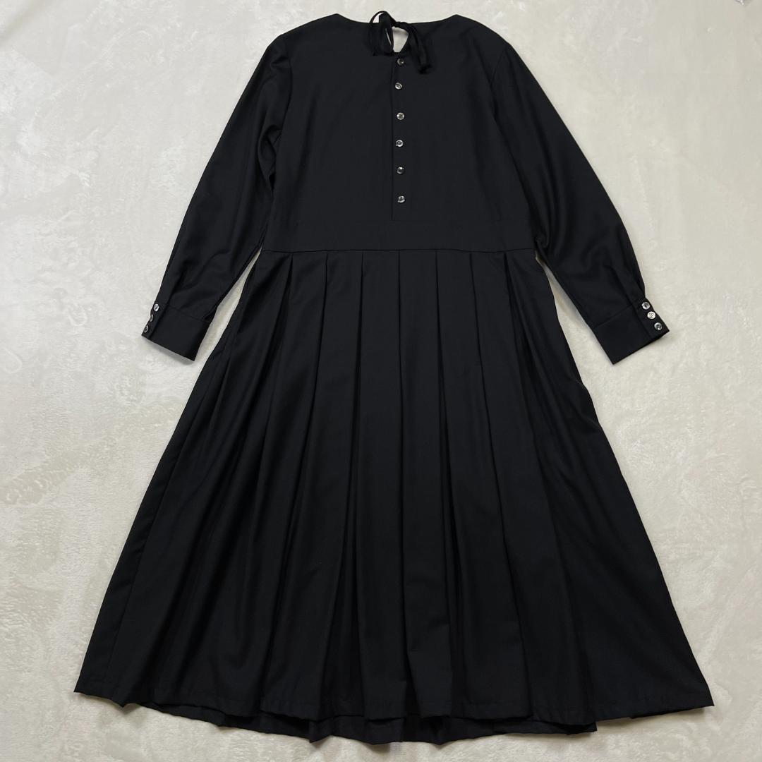 美品 ina　きちんと見えのワンピース　プリーツ　フォーマル 冠婚葬祭 喪服