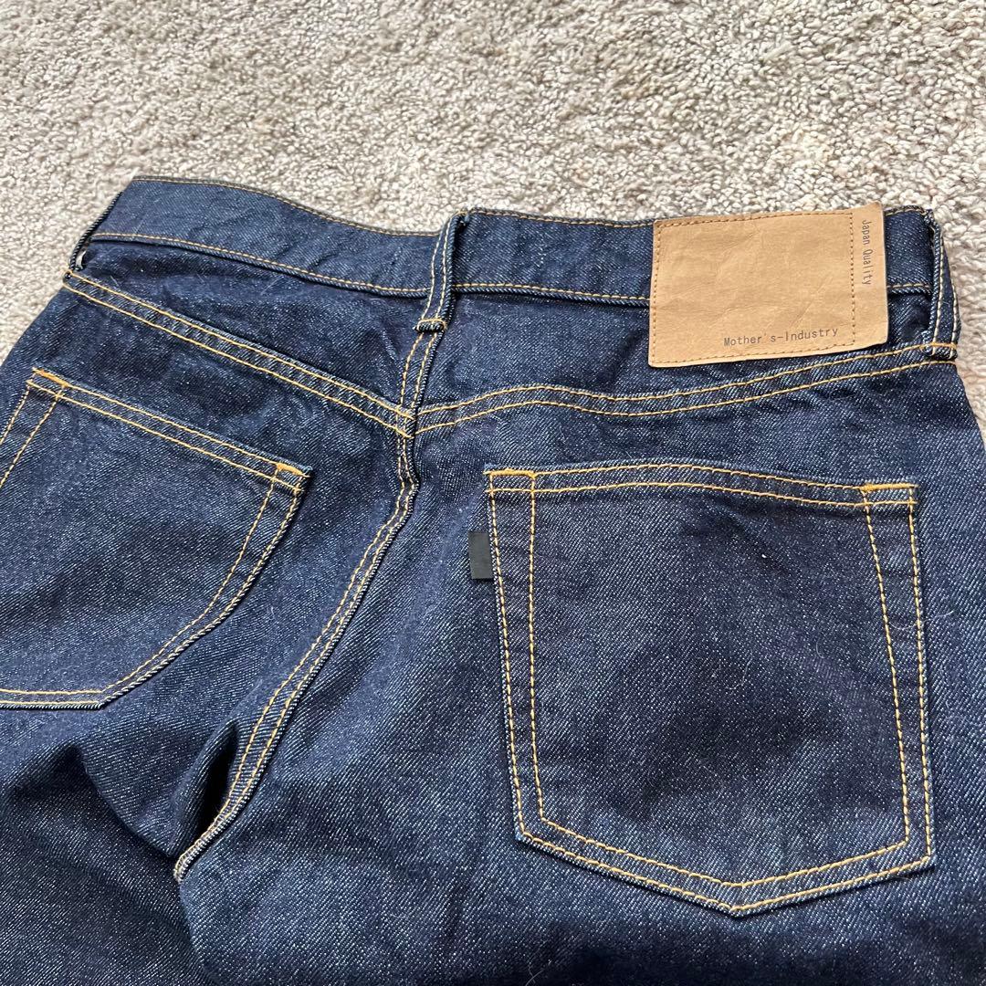 美品mizuiro ind ミズイロインド アンクル丈 デニムパンツ
