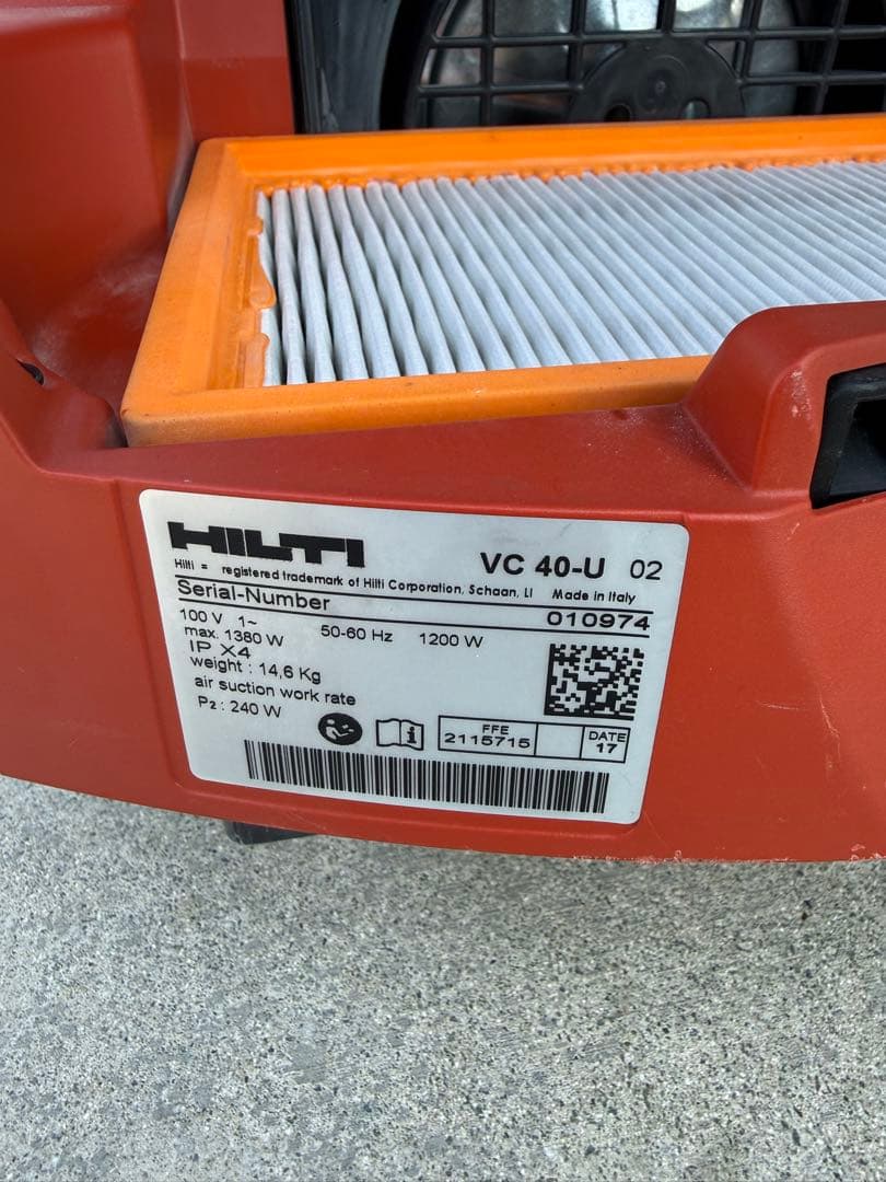 ヒルティ　HILTI VC 40-U バキュームクリーナー　集塵機