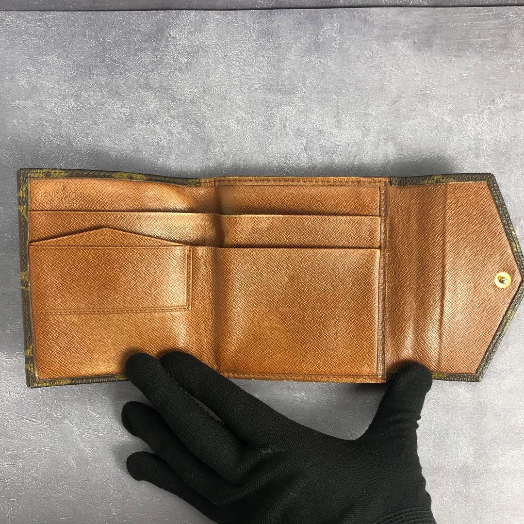 80s ルイヴィトン モノグラム Wホック 三つ折り財布 vintage