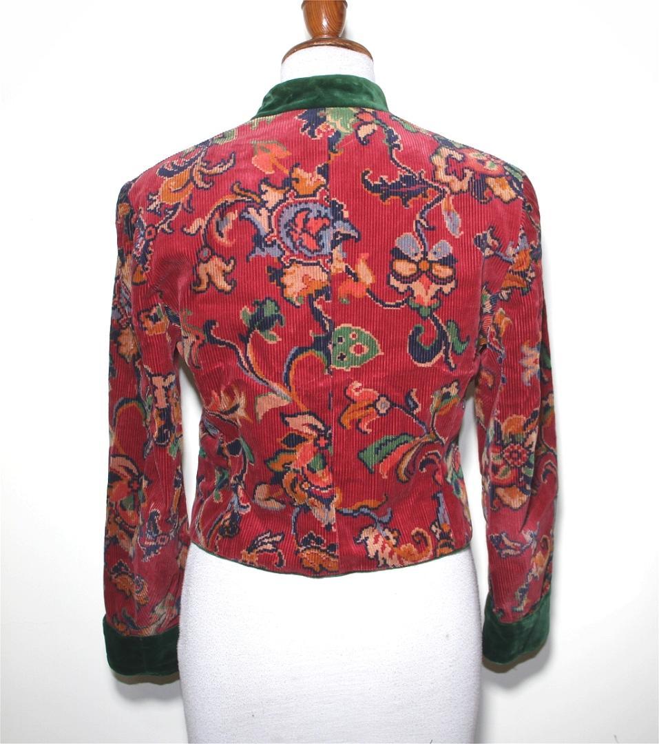 S*e様 KENZO ケンゾー ジャケット 花柄 コーデュロイ レッド 38 フ