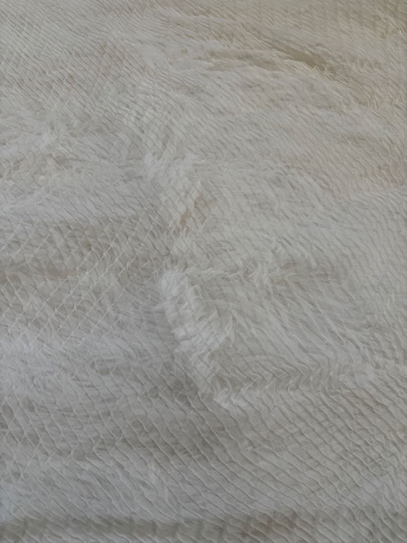 【美品】アニオナ　シルク　ストール　ホワイト　白