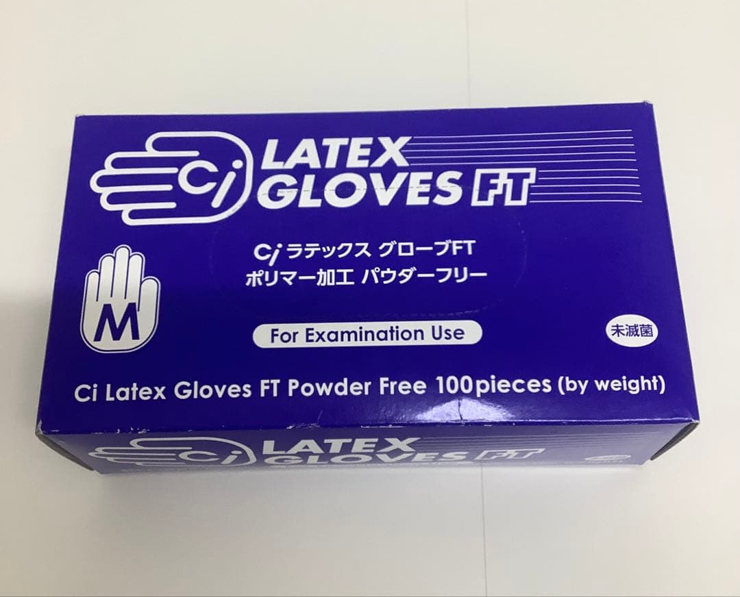 Ci ラテックスグローブFT ポリマー加工　パウダーフリーM 100枚入14箱