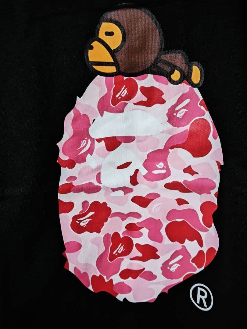 Tシャツ M 黒 日本製 コットン100％ ベイプ A BATHING APE