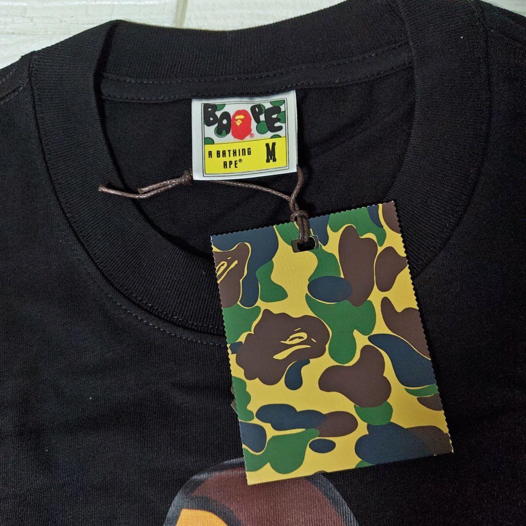 Tシャツ M 黒 日本製 コットン100％ ベイプ A BATHING APE
