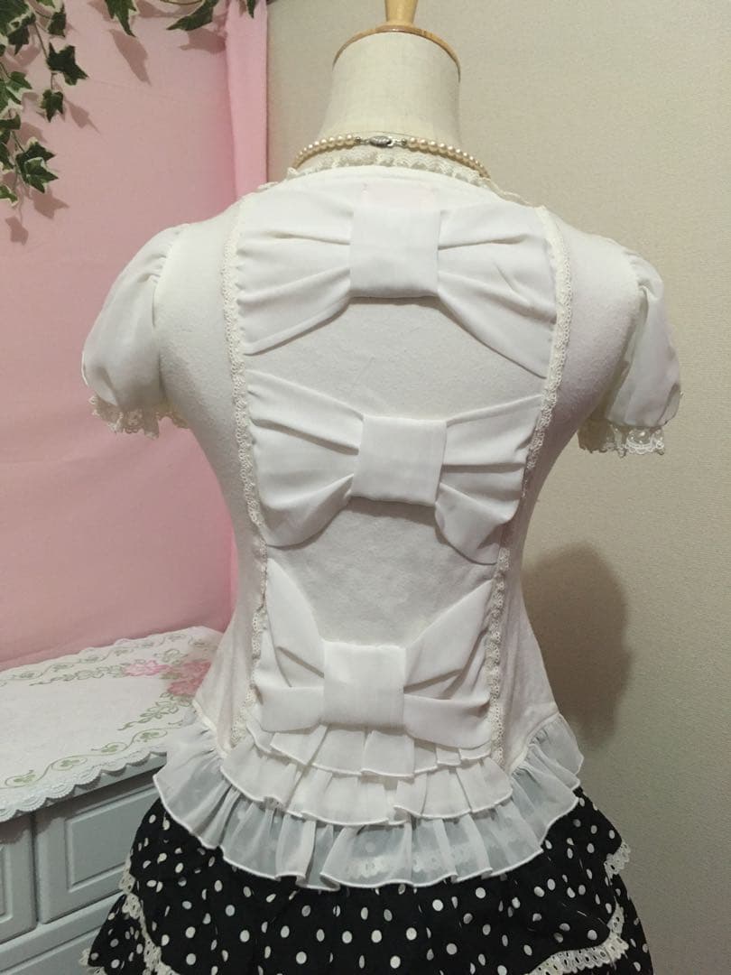 アンプリ　初期　Little Girlシフォンカットソー　白　ロリィタ　甘ロリ