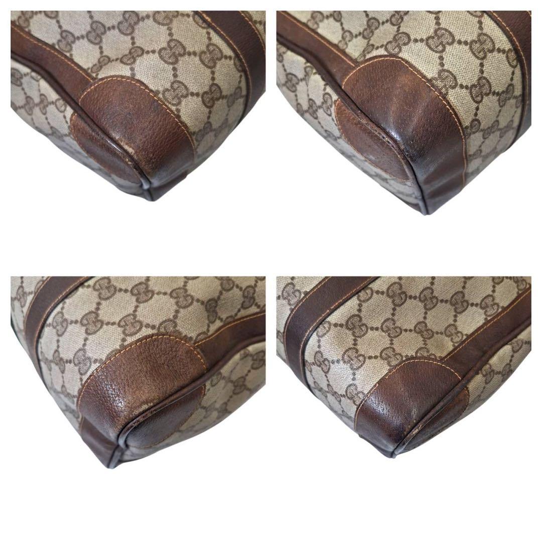 OLD GUCCI ミニボストン ハンドバッグ GG柄 シェリーライン　0138