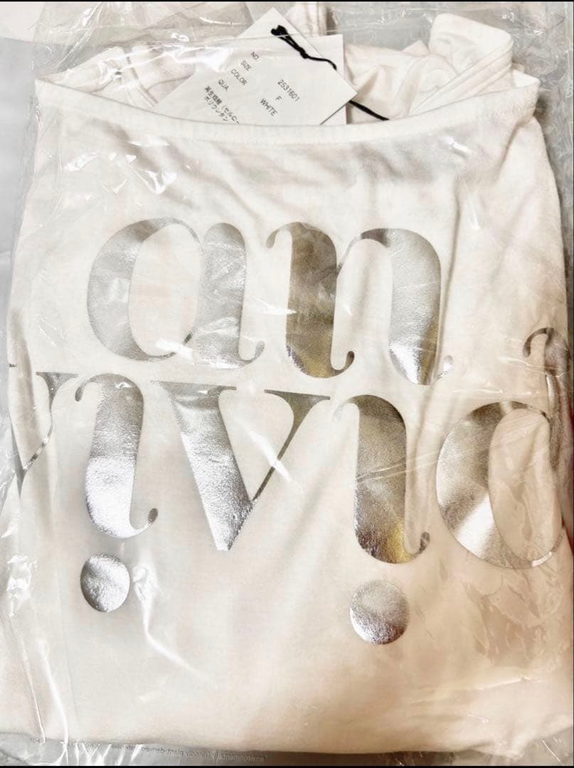 【在庫限り先着順】anvivid Tシャツ　ホワイト　シルバー　送料込み