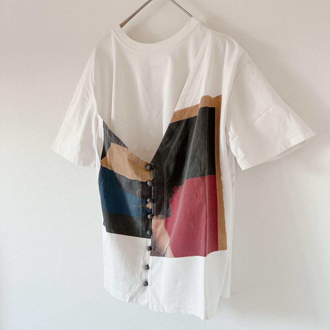完売商品！【Ameri】ART BIG TEE デザインTシャツ 白T 半袖