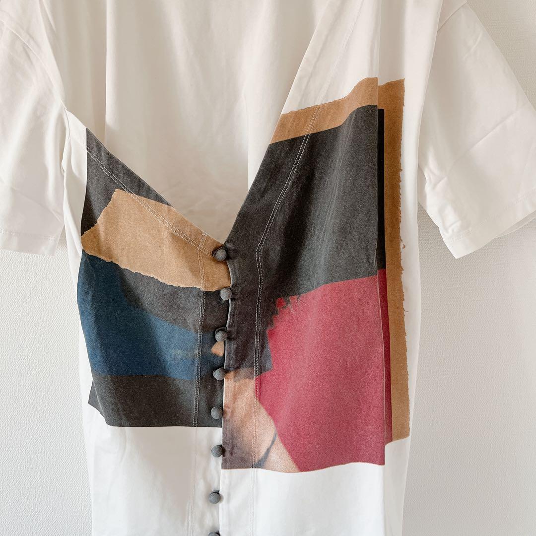 完売商品！【Ameri】ART BIG TEE デザインTシャツ 白T 半袖