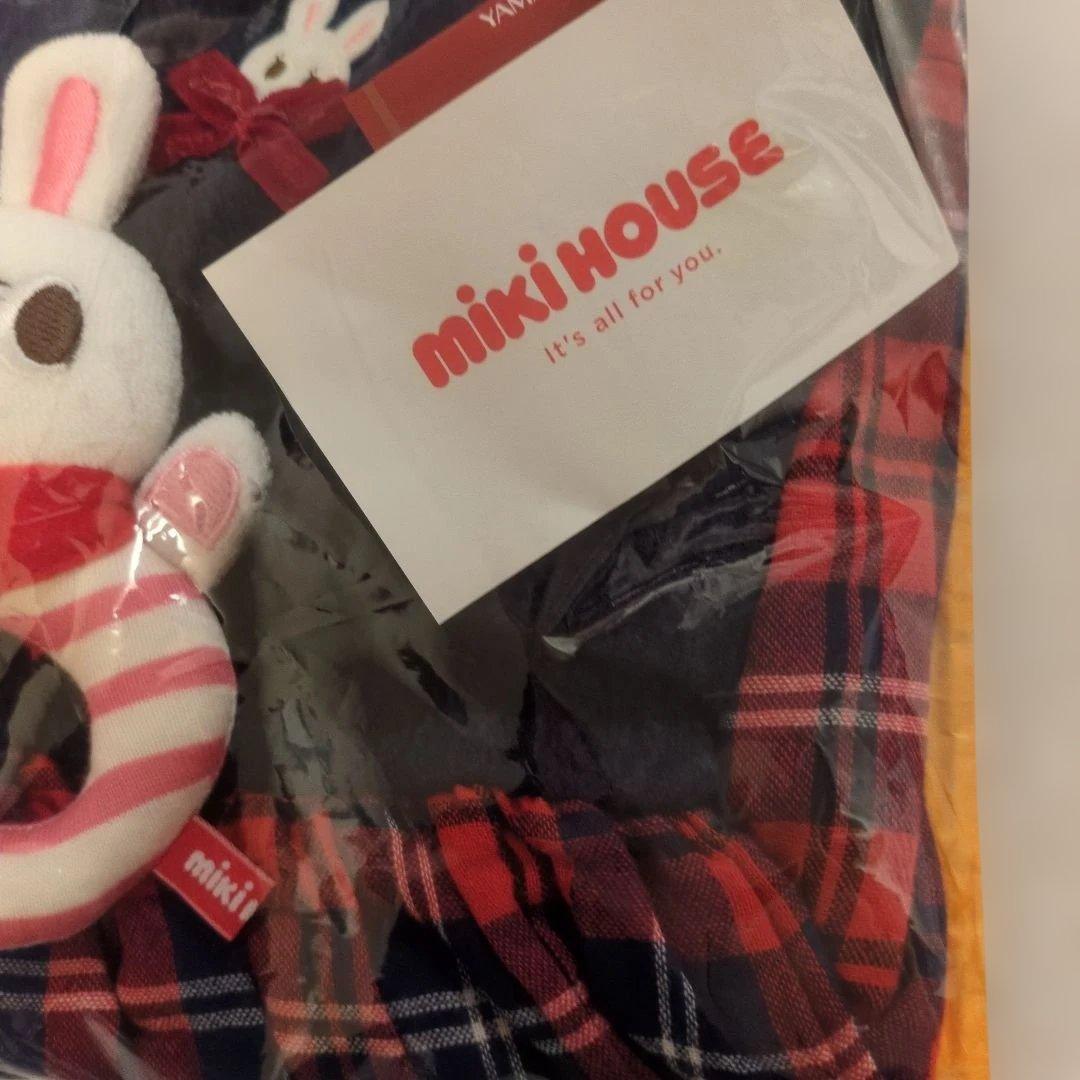 新品　MIKIHOUSE ミキハウス ワンピース うさこ　 スタイ　ラトル