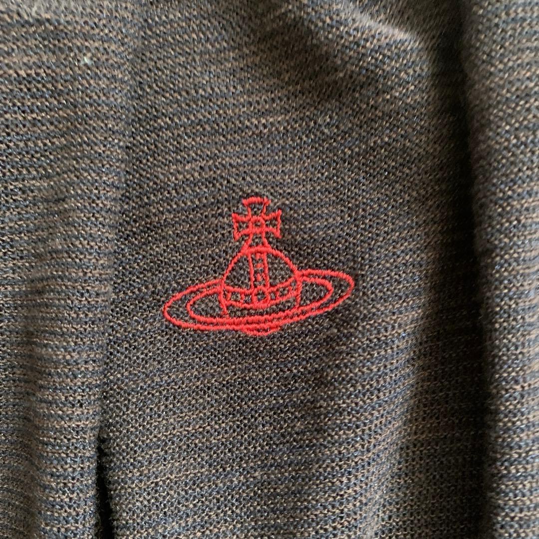 未使用タグ付　ヴィヴィアンウエストウッド　ロングカーディガン　オーブ刺繍　綿混