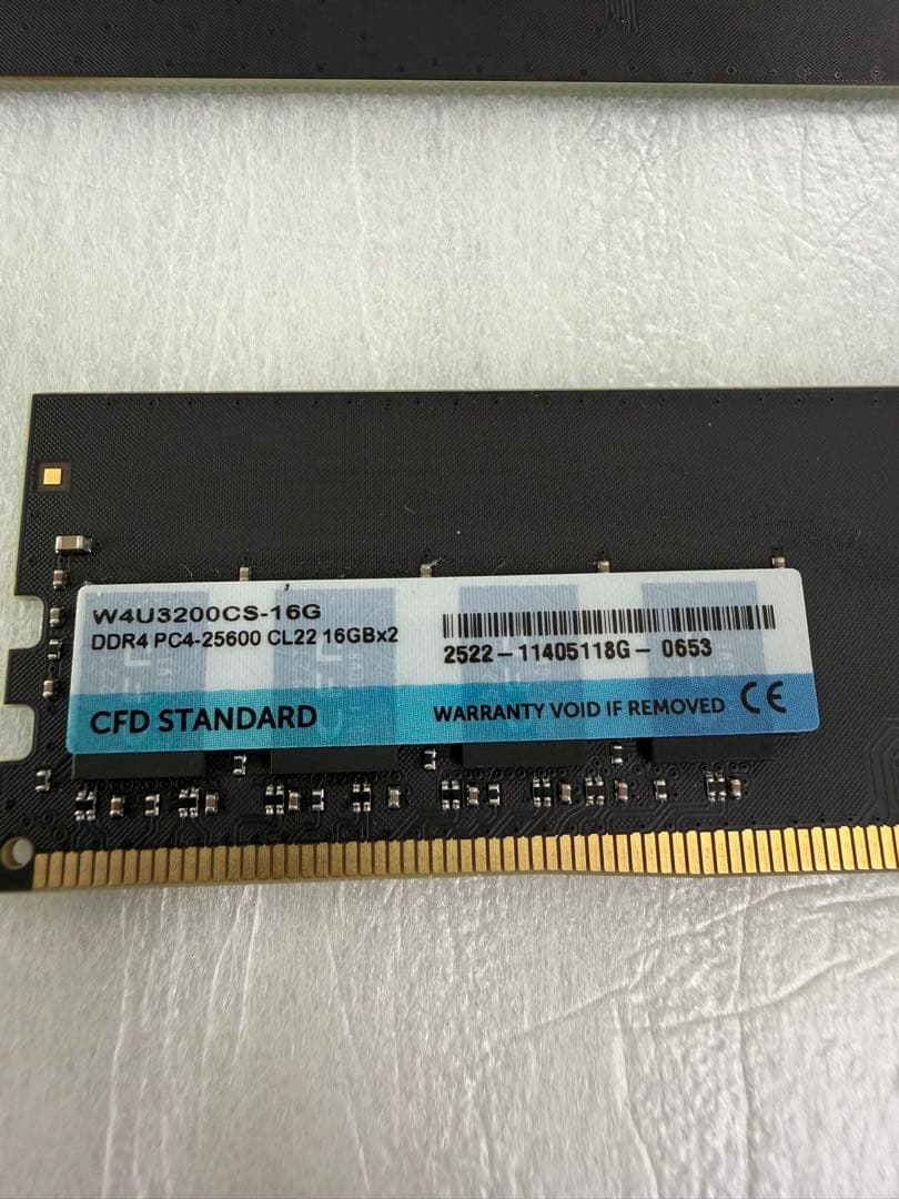 CFD DDR4 16GBx2 3200 美品、状態確認済み