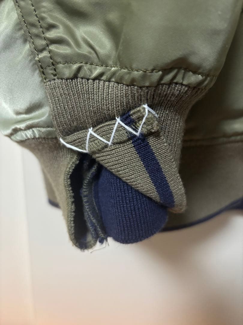 22AW kolor カラー MA-1 ボンバージャケット カーキ