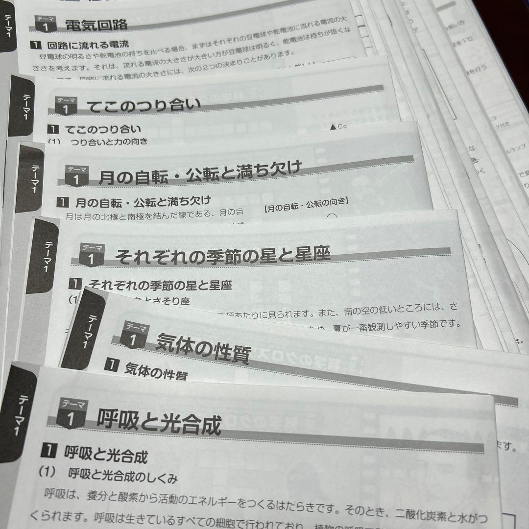 ㉕ま　サピックス　SAPIX 6年　理科　テーマ　フルセット