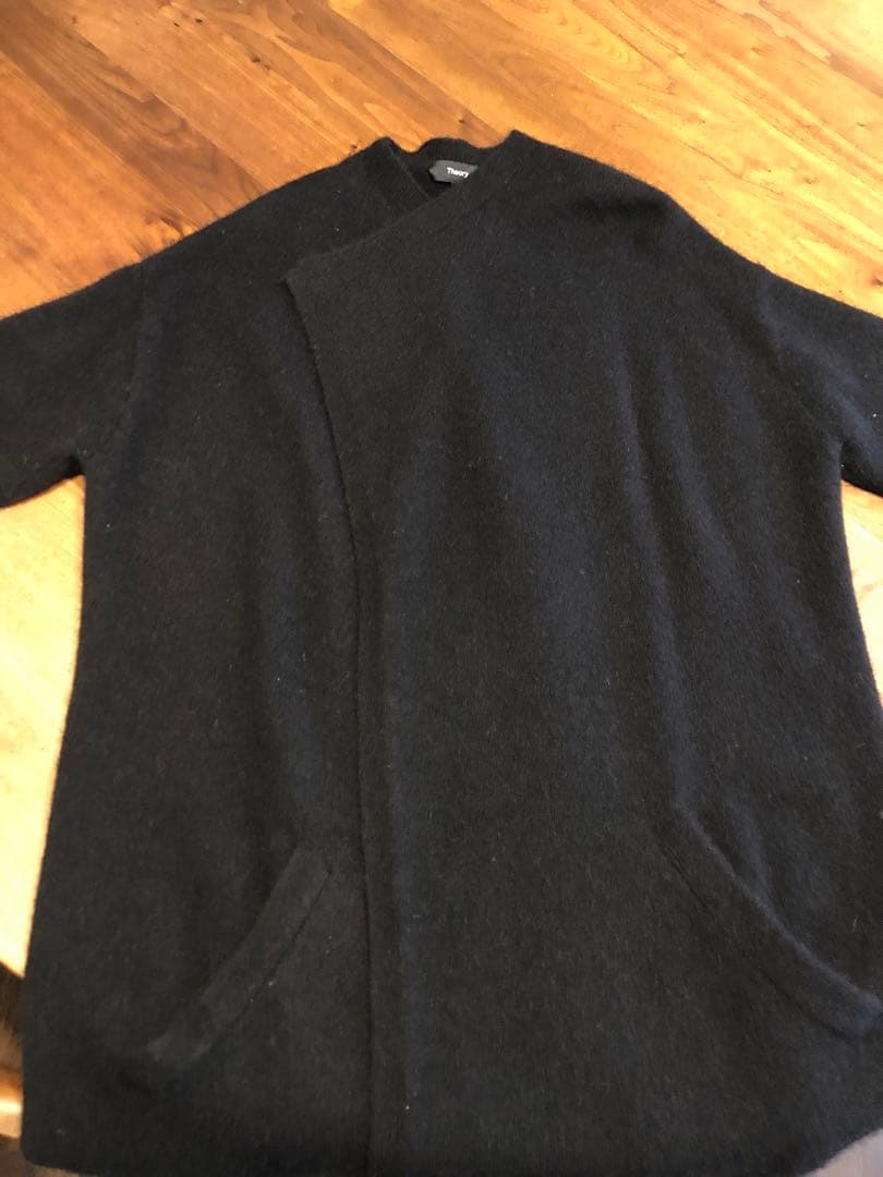 美品◆Theory◆2021aw　FINE AVALON 2　ロングニットコート