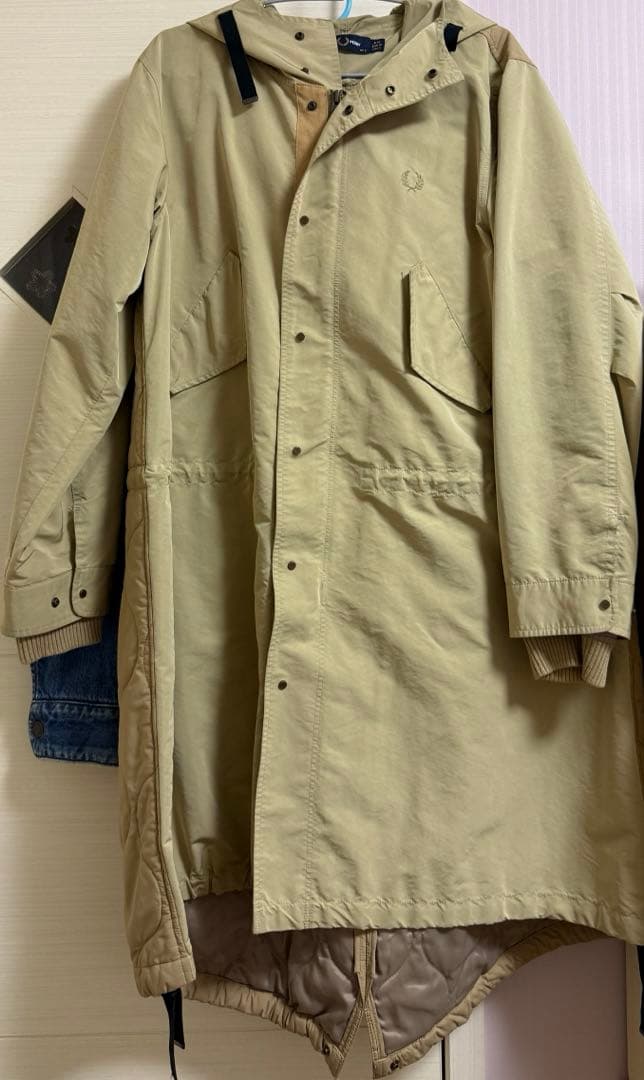 FREDPERRY フィッシュテイルパーカー　ベージュ　サイズ8 フレッドペリー