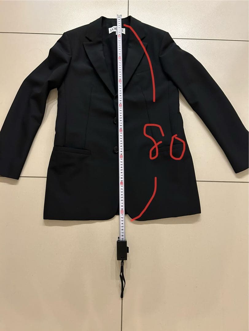 LOEWE ブラック テーラードジャケット