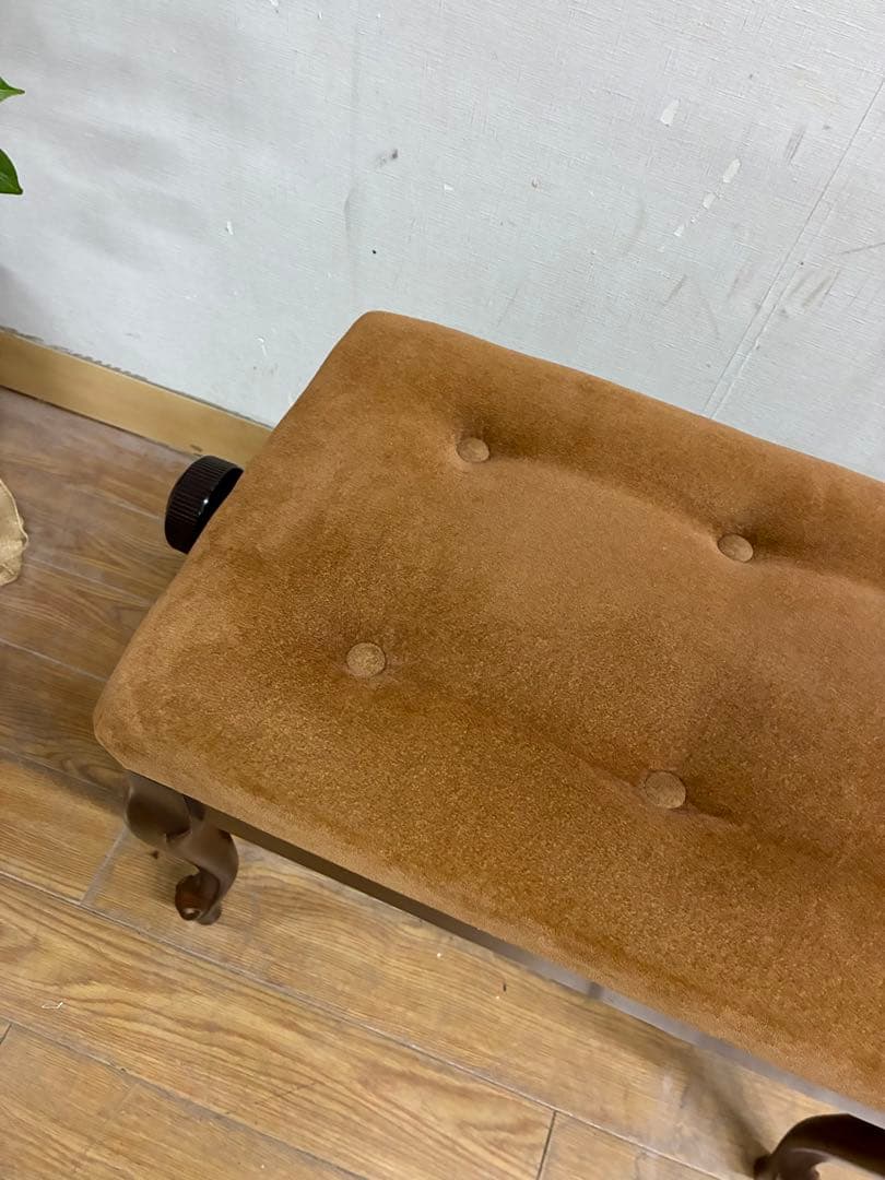 管479☆アンティーク調☆猫脚☆ピアノ椅子☆昇降タイプ
