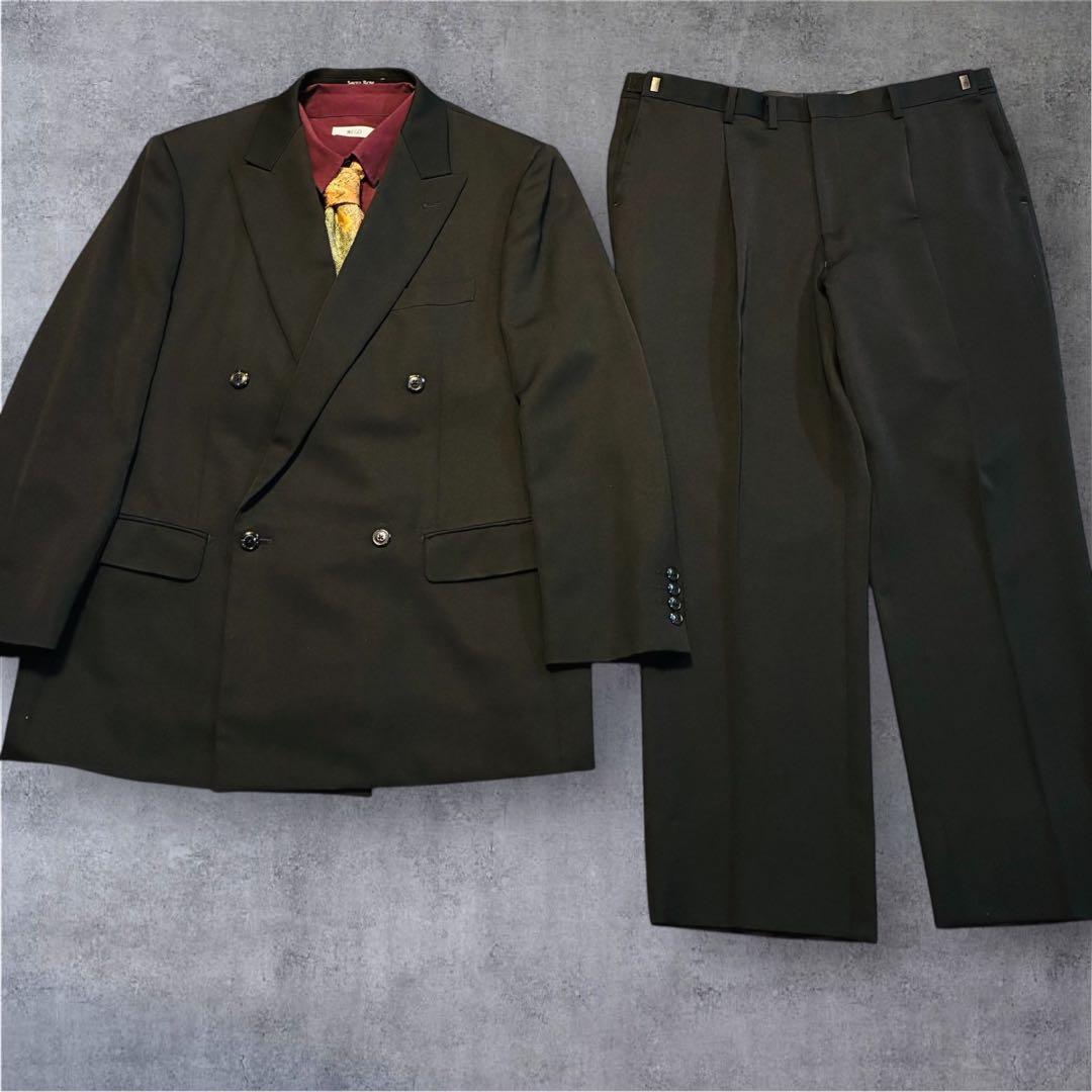 《美品》SavileRow高級ドーメルブラックフォーマル　BE-7 卒業式