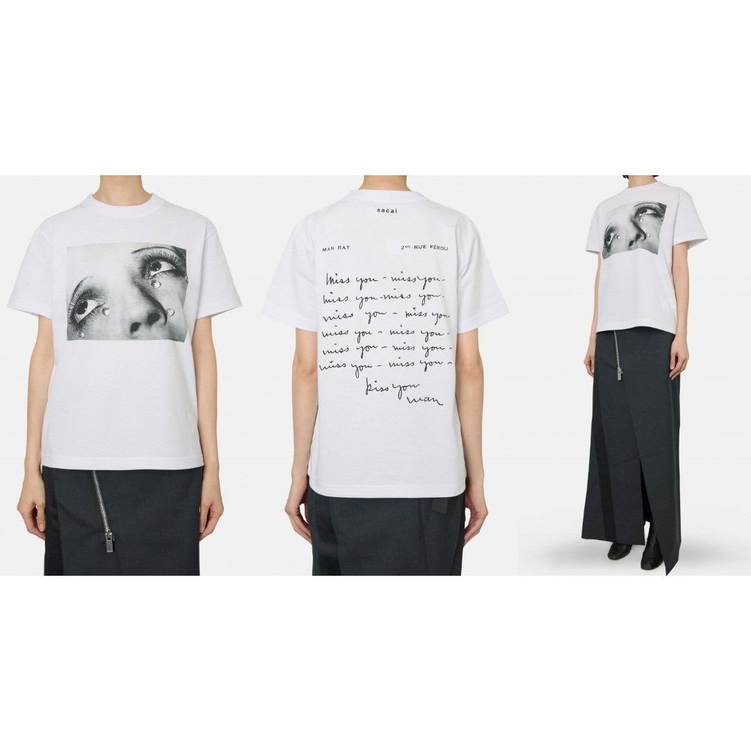 2　SACAI 25AW MAN RAY 涙 Tシャツ　サカイ　マンレイ　新品