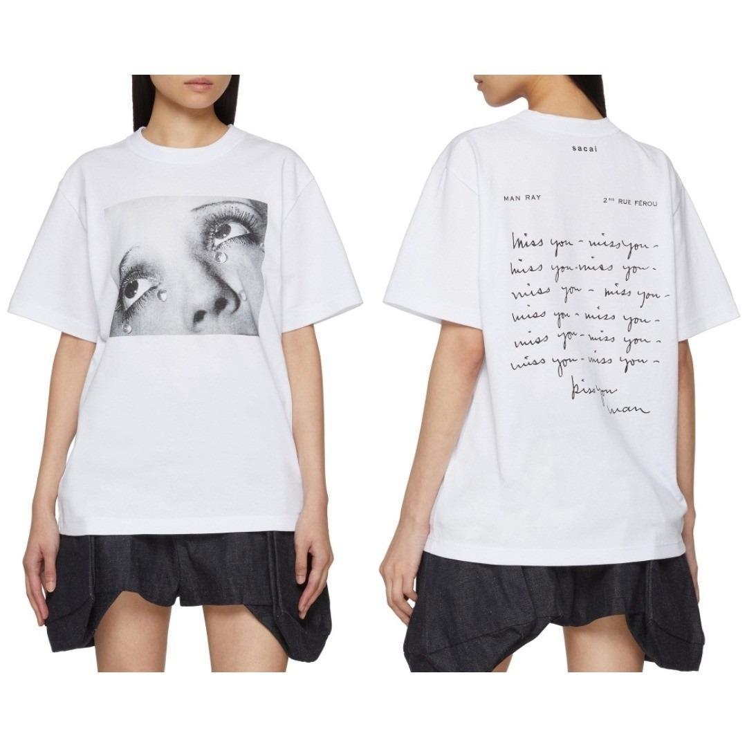 2　SACAI 25AW MAN RAY 涙 Tシャツ　サカイ　マンレイ　新品
