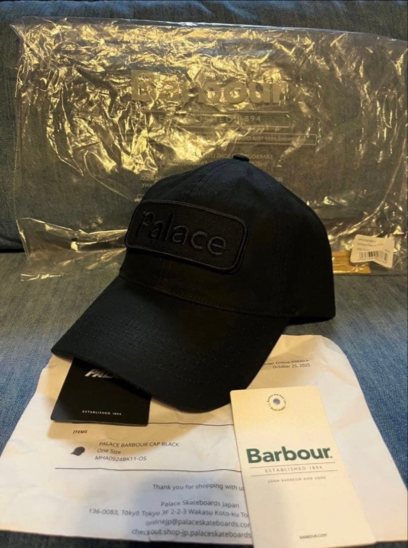 s*n様 Palace ブラック Barbour キャップ　パレス　試着のみ