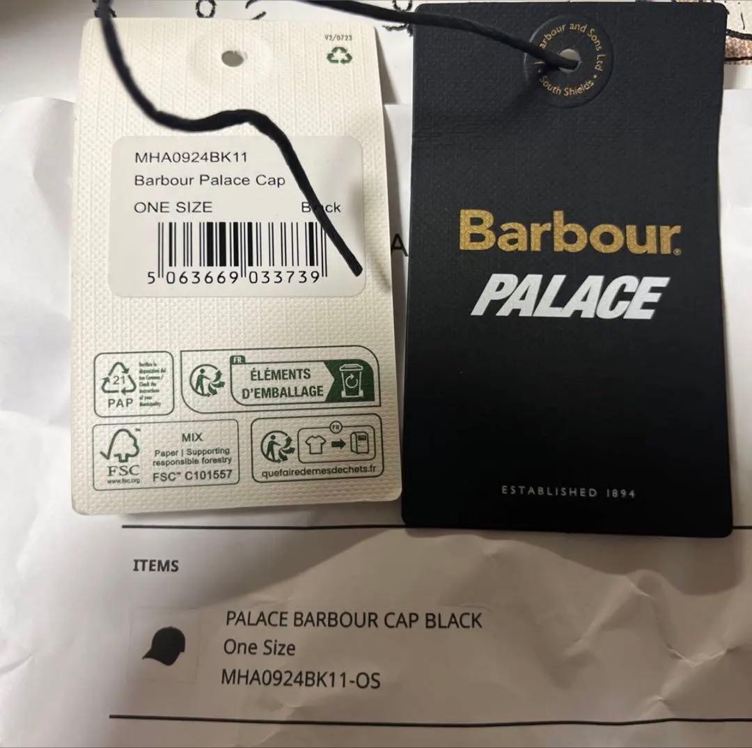 s*n様 Palace ブラック Barbour キャップ　パレス　試着のみ
