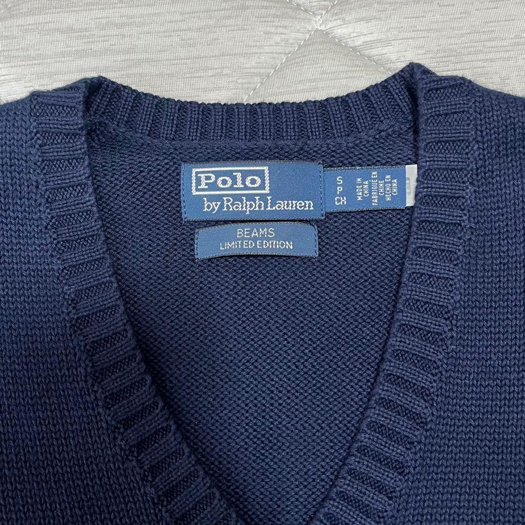 美品 Polo Ralph Lauren×Beams ネイビー Vネック ベスト