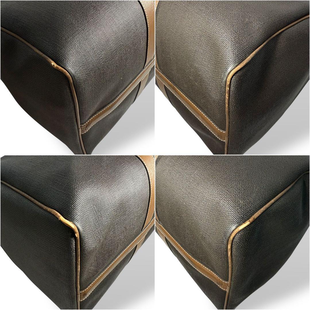 【良品】dunhill ボストンバッグ トラベルバッグ PVC レザー 大容量