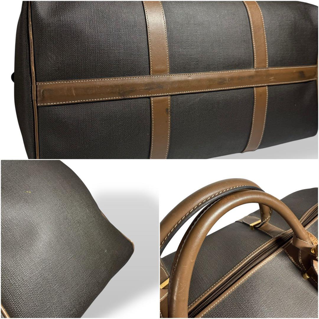 【良品】dunhill ボストンバッグ トラベルバッグ PVC レザー 大容量