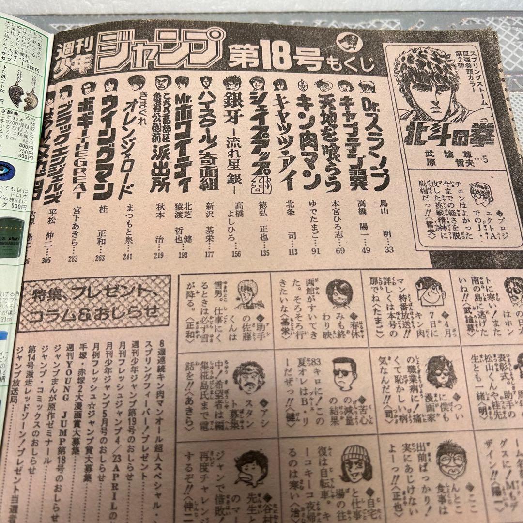 週刊少年ジャンプ 1984年4月16日　キャッツアイ　鳥山明　ドクタースランプ
