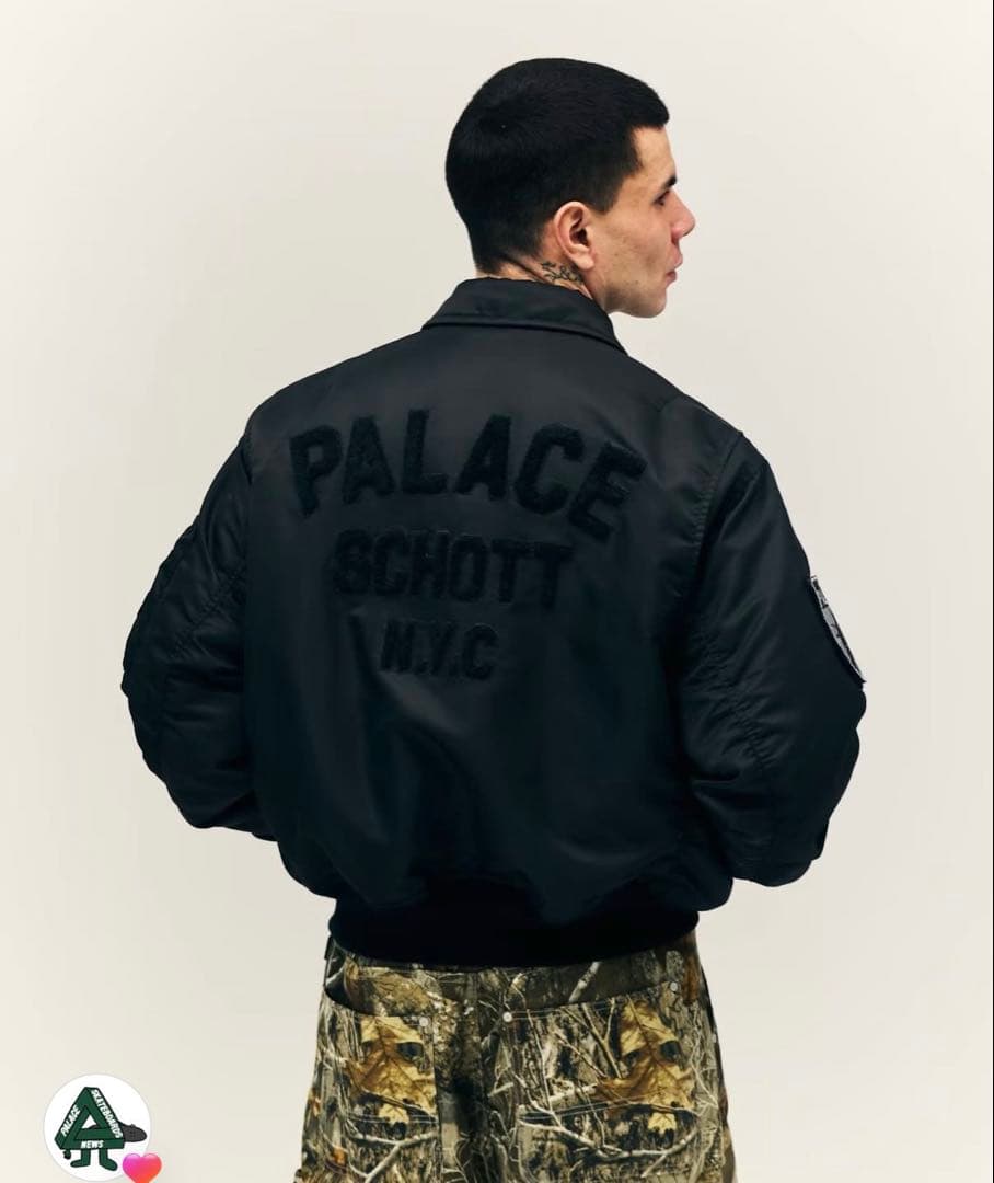 PALACE SCHOTT 90's フィット ボンバージャケット M