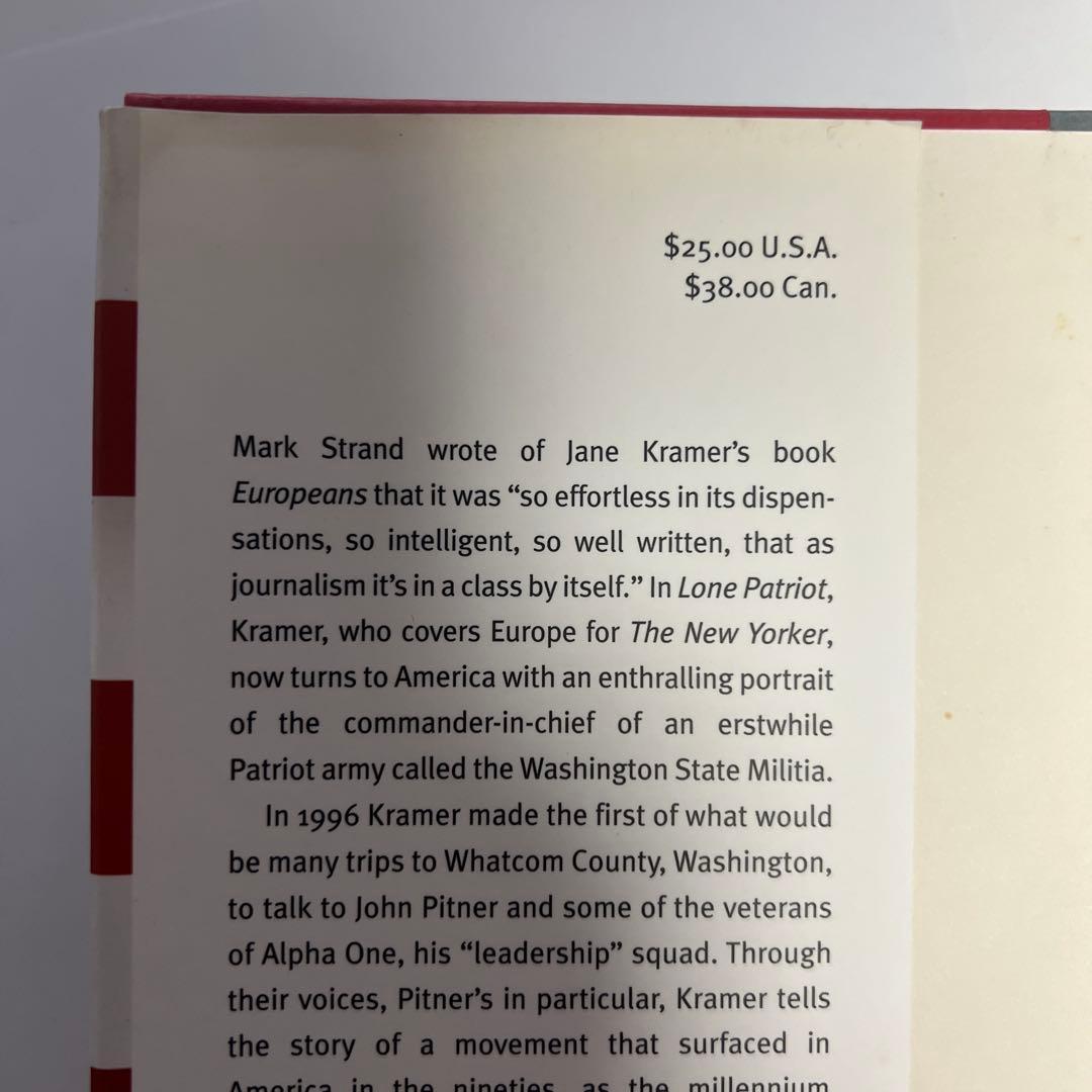 『 Lone Patriot 』Jane Kramer 著