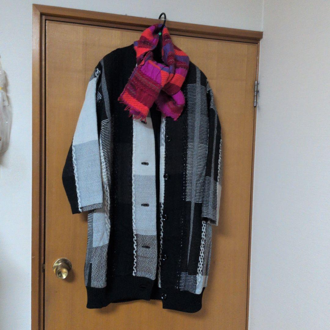 ✿M&kyoko✿新品　素敵な チェック柄ニットコート
