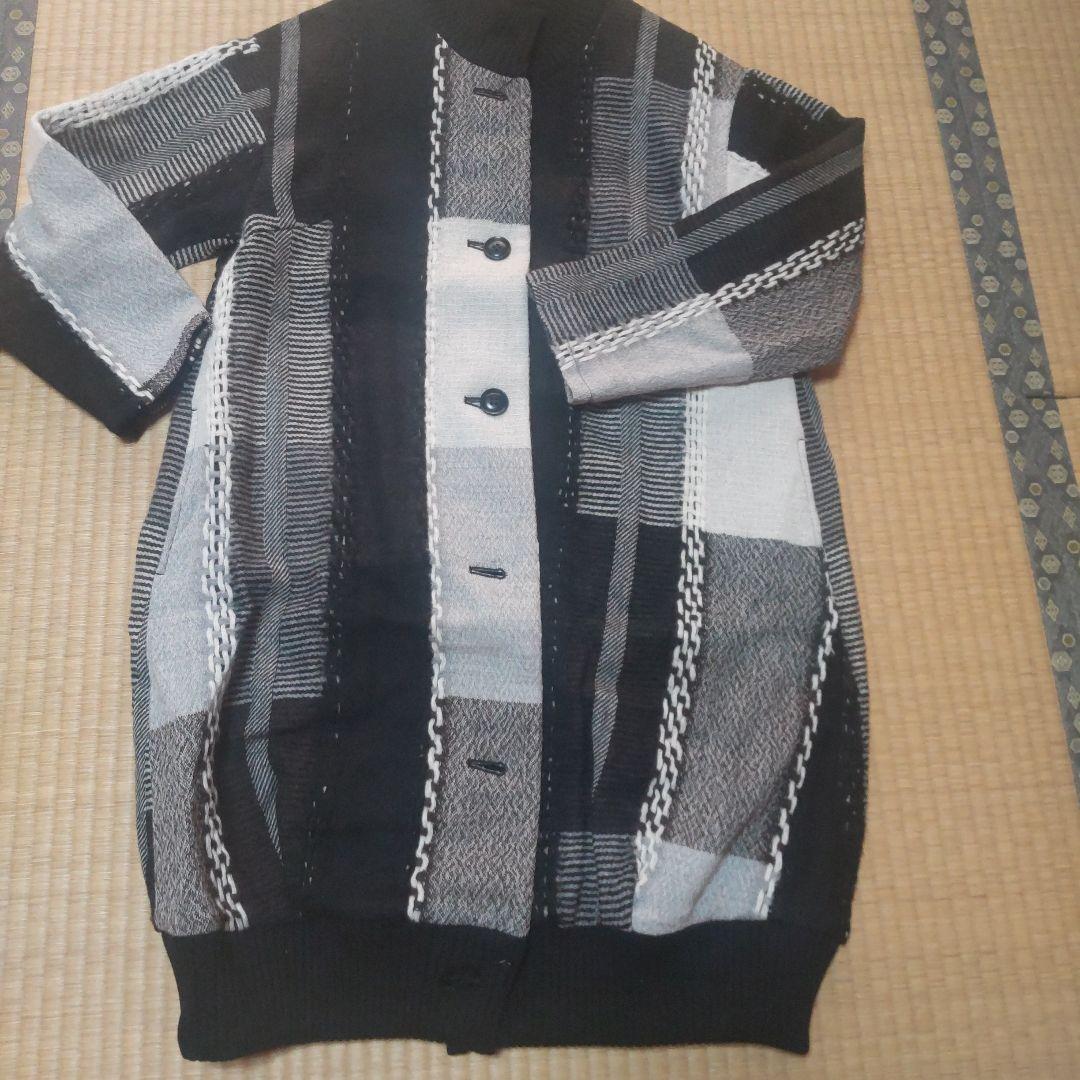 ✿M&kyoko✿新品　素敵な チェック柄ニットコート