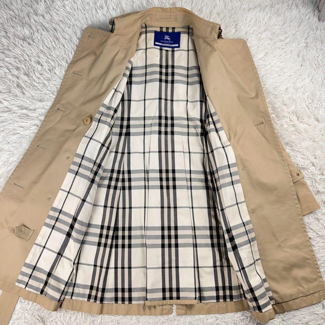 BURBERRY BLUELABEL トレンチコート　メガチェック　ベルト　40