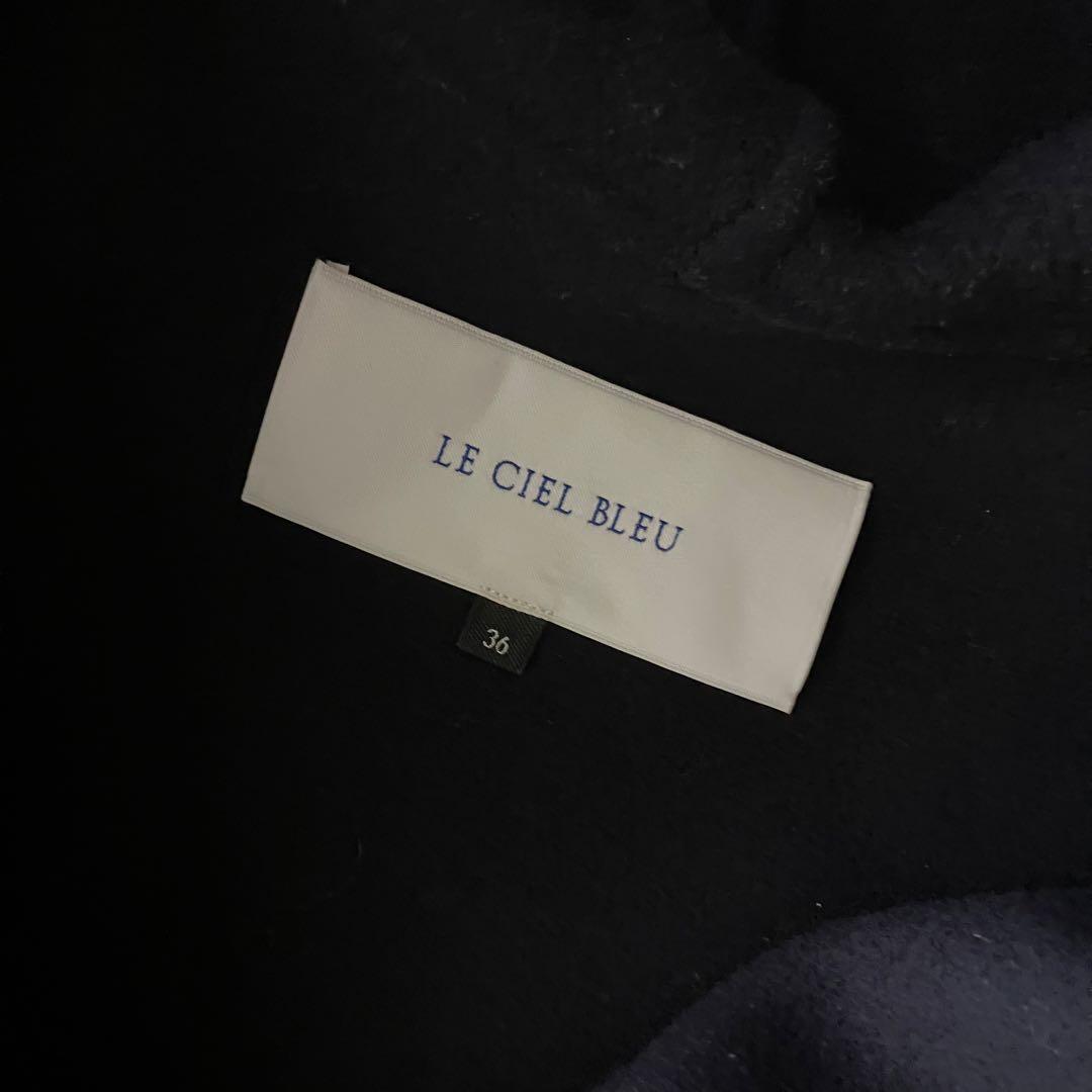 【美品】LE CIEL BLEU ／Fooded Over Coatネイビー36