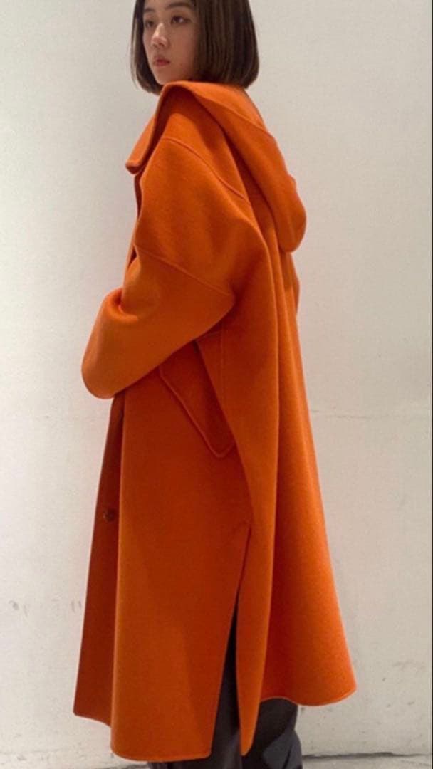 【美品】LE CIEL BLEU ／Fooded Over Coatネイビー36
