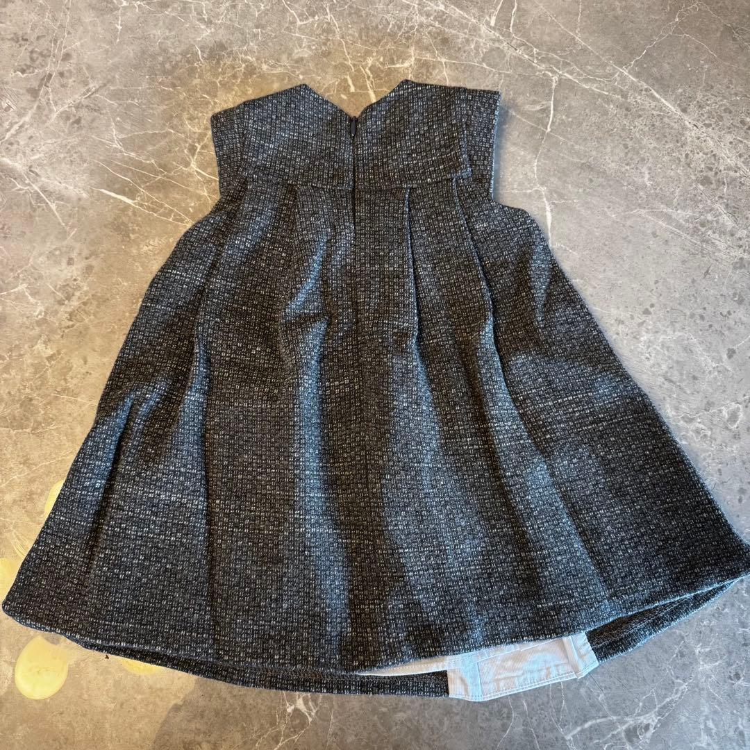 babyDior ベビーディオール　ダークグレー ツイード風 ワンピース