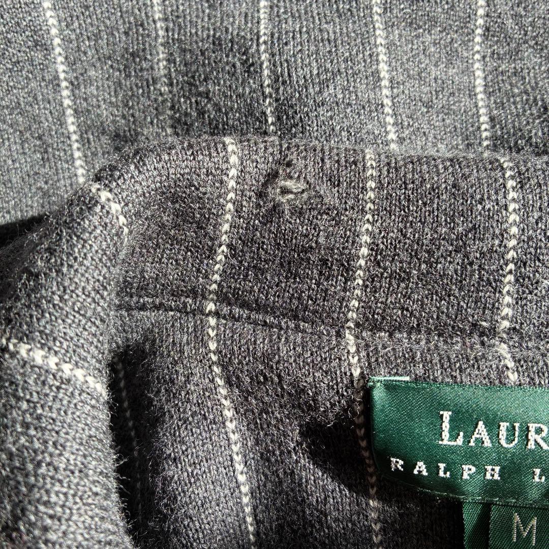 90s Lauren ralph lauren ストライプ ニット ジャケット