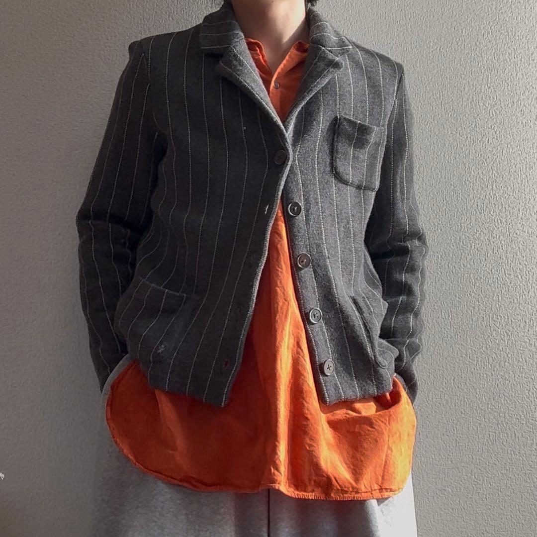 90s Lauren ralph lauren ストライプ ニット ジャケット